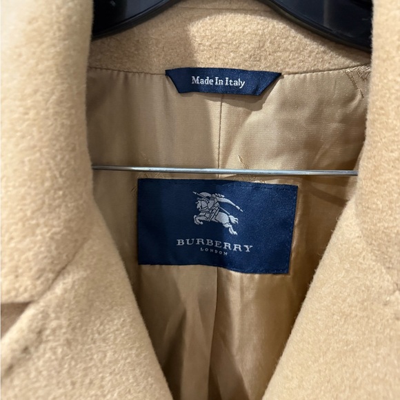Burberry London Wool Lorenza Camel Hair Long Tan Trench Coat Italy 38 8 READ - Picture 2 of 14